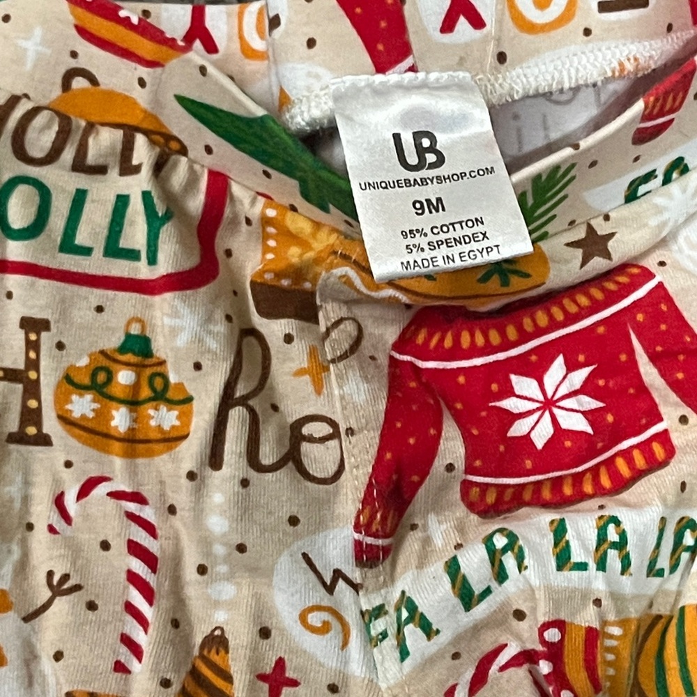 Festive Holiday Print Ruffle Pants - Picture 2 of 4
